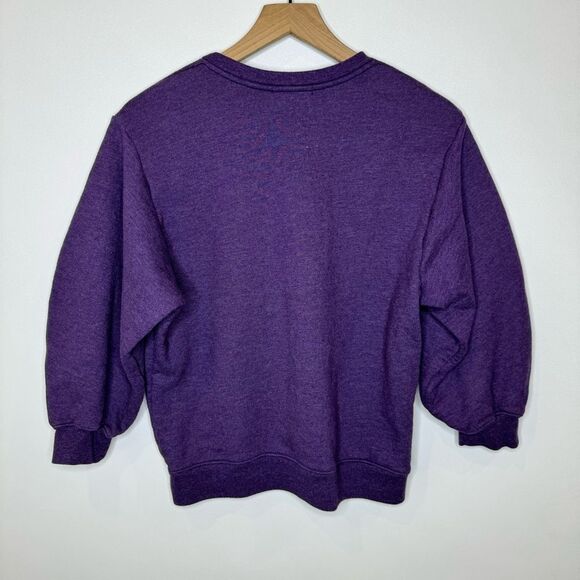 AGOLDE Thora Sweatshirt Cropped Grape Heather Crewneck 3/4 Sleeve Sz medium - Picture 6 of 14